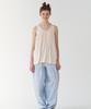 PESTO Shirred Sleeveless Top Peach