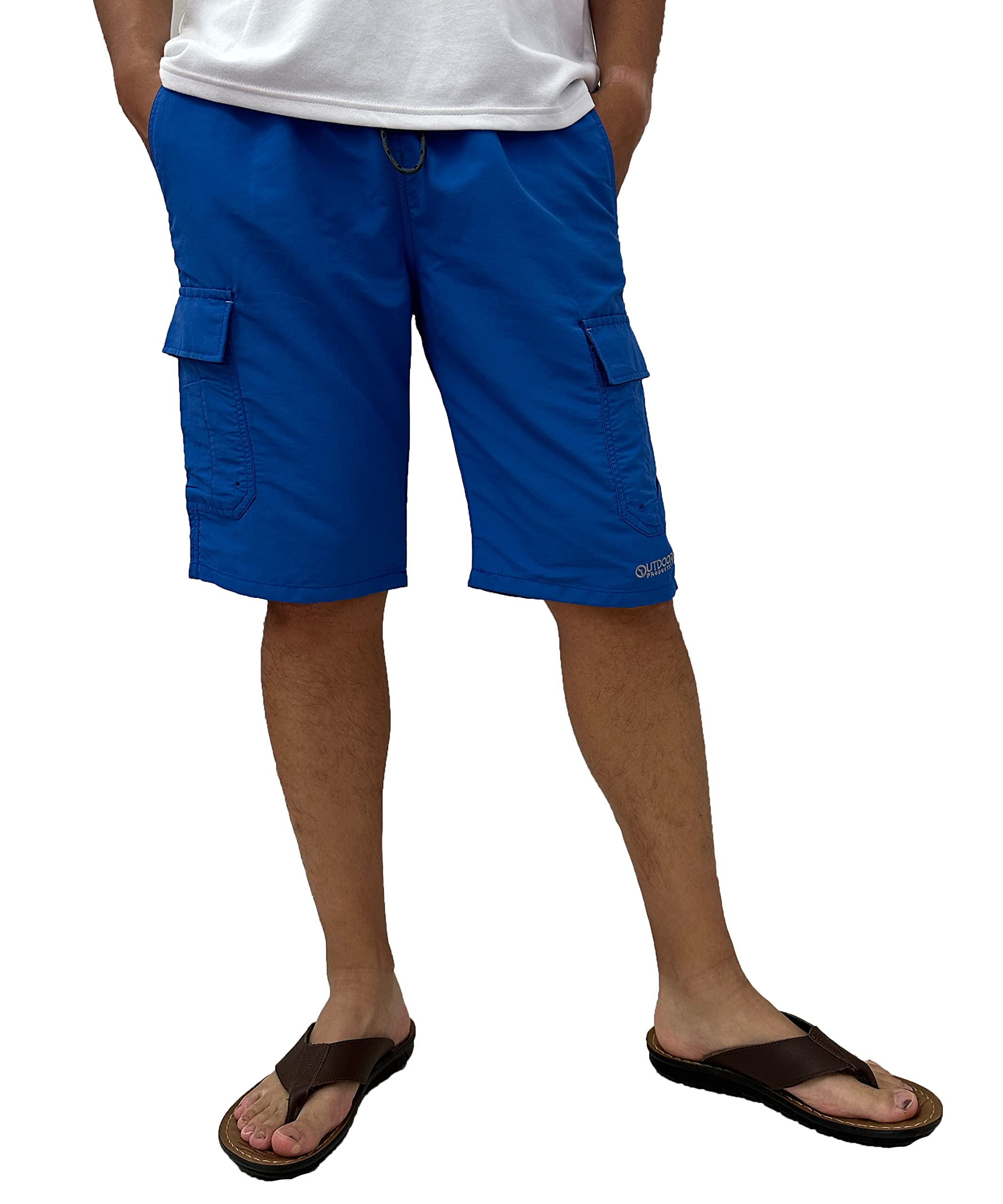 

Outdoor Products Men s Amphibious Nylon Cargo Shorts, Sizes M, L, and LL (M, Blue)