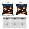 Custom Fashion Halloween Pumpkin And Spiders Cushion Cover Velvet Jack O Lantern Pillow Case For Sofa Car Square Pillowcase