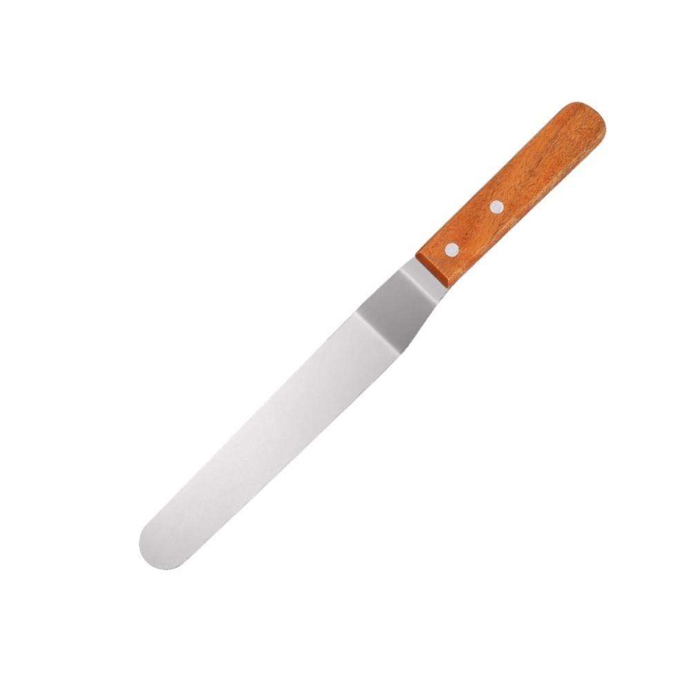 Smooth Flat Blade Icing Spatula Stainless Steel Blade Offset Spatula Cake Spatula Cake Decorating M