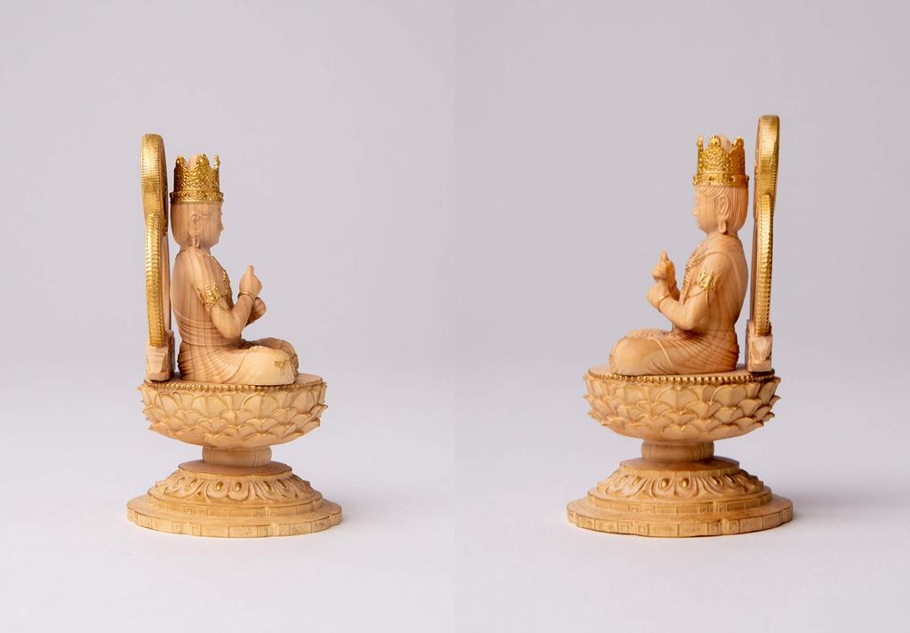 Tiny Buddha Dainichi Nyorai Wood Carving Buddha Statue Buddha Statue World Dainichi Nyorai (wood Boxwood) - (GSB