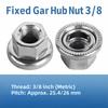 8PCS Steel Bike Wheel Axle Nuts Bike Wheel Hub Nut  Bicycle Wheel Axle Repair and Replacement