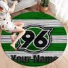 Hannover 96 Custom Name Round Area Rug,Carpet Rug for Living Room Bedroom Sofa Playroom Decor,Non-slip Floor Mat