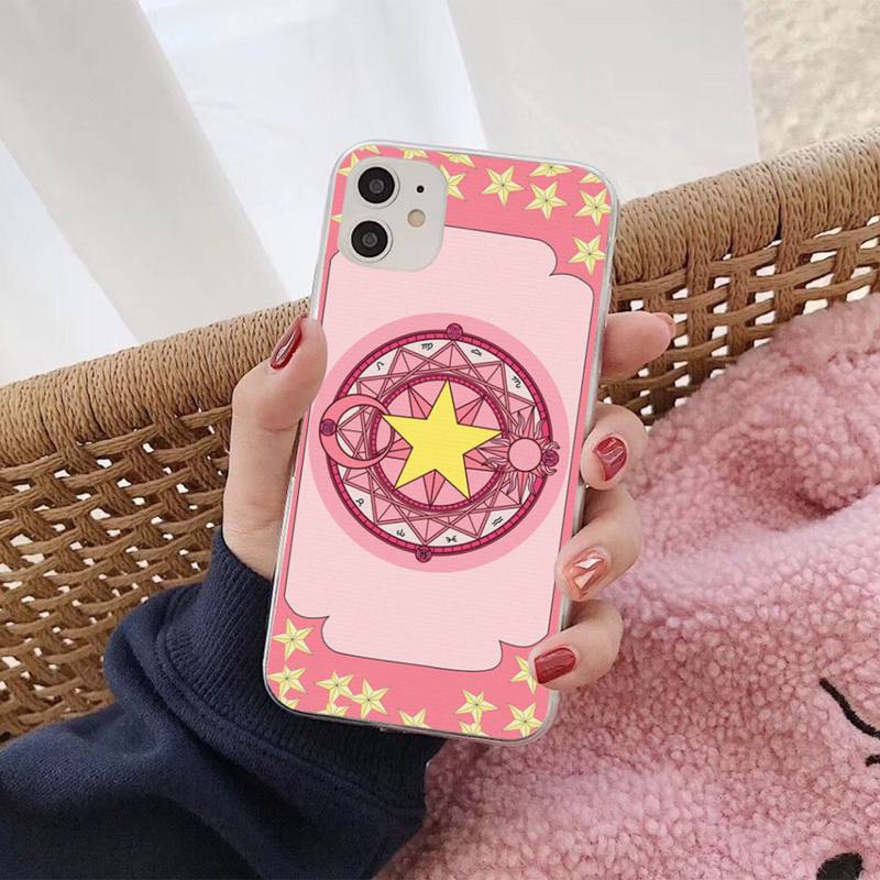 Cardcaptor Sakura Magic wand Moon Phone Case pro iphone 13 8 7 6S Plus X 5S SE 2020 XR 11 12 mini pro XS MAX