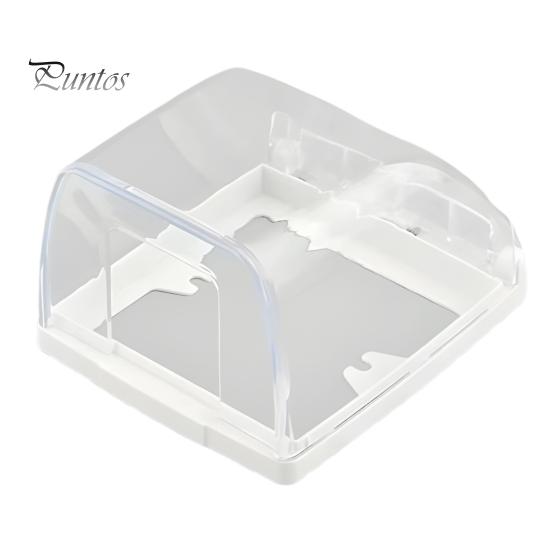 

Самоклеящаяся настенная розетка, водонепроницаемая коробка, прозрачный дизайн, простая установка, защитный чехол для настенного выключателя в ванной комнате прозрачный