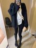 Women's 100% Wool Mid-Length Thick Knit Cardigan - Elegant, Versatile, and Loose-Fit Cashmere Sweater