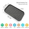 Silicone Draining Mat: Kitchen & Bathroom Sponge and Soap Holder  