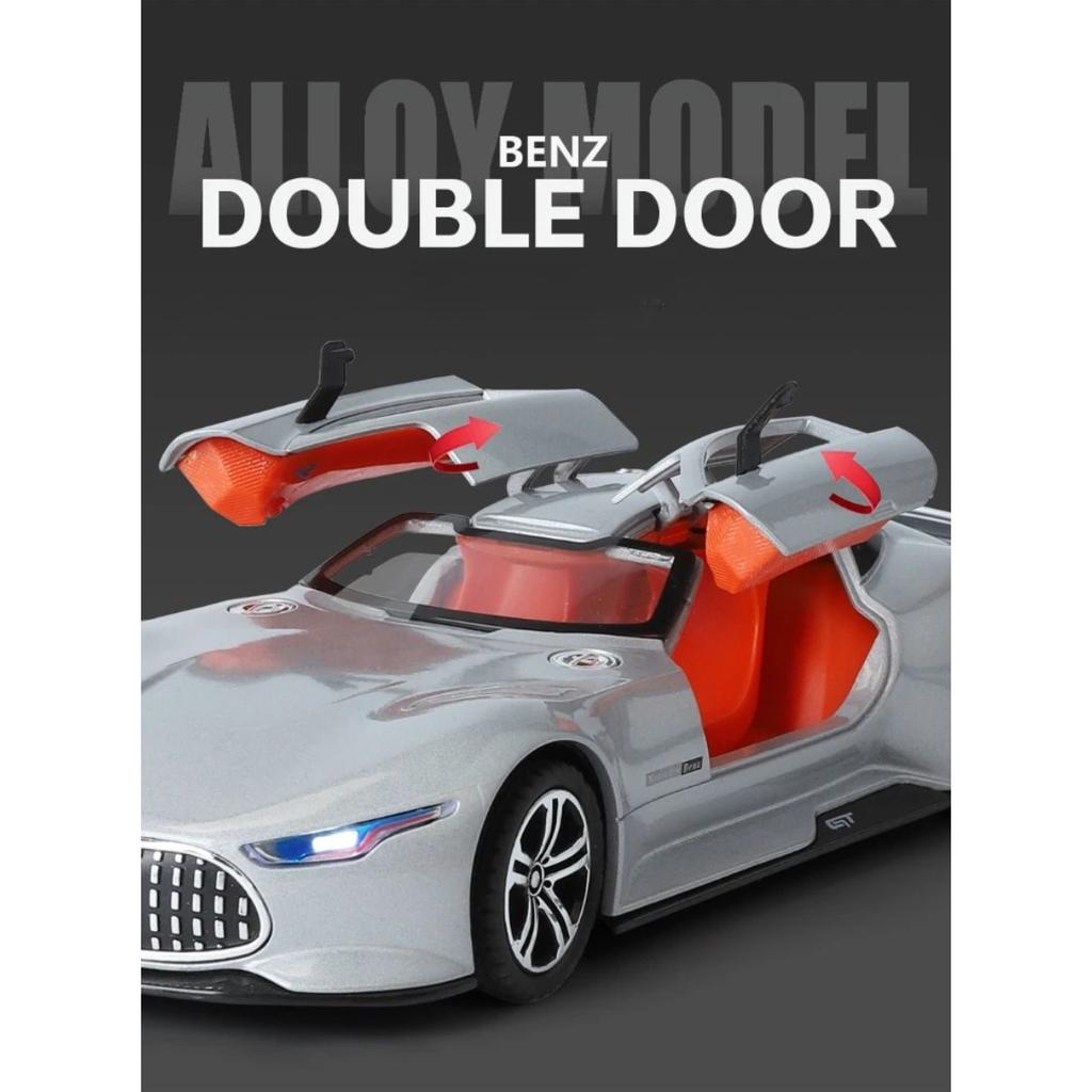 Simulation 1/24 Benz AMG Vision GT Alloy Car Model Metal Diecast Toy Vehicle Boy Birthday Gift Collection Home Decor Miniature