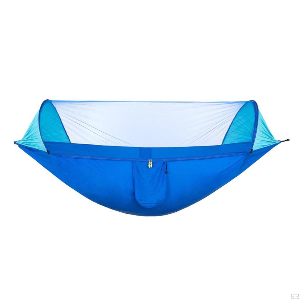 290x140cm Camping Hammock with Net Polyester Backpacking Hiking Travel Hanging Bed Netting