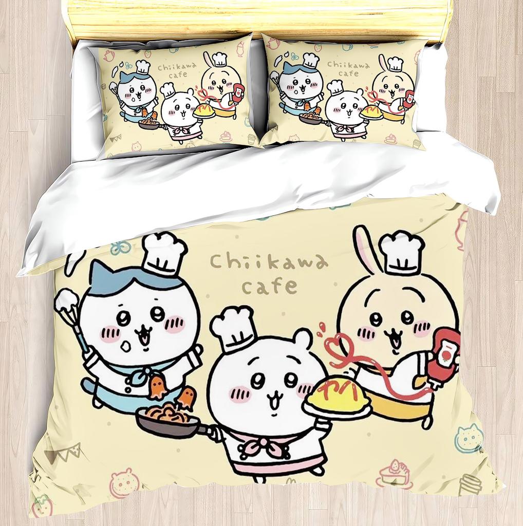 CHIIKAWA Sada povlaků na peřinu Miniso-Moderní potisk Domov Dětský pokoj Společná značka Periferie Matrace Lůžkoviny Sada 3 kusy