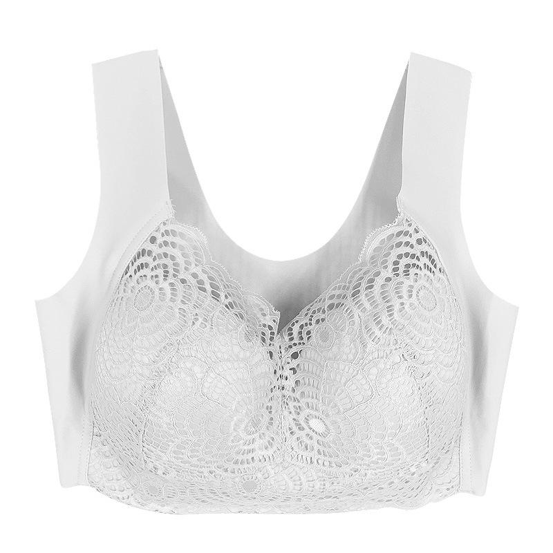 

Фабричное нижнее белье большого размера женское сексуальное кружевное тонкое боковое белье коллекция бюстгальтер 52/120 [7XL fits 240-130kg] серый