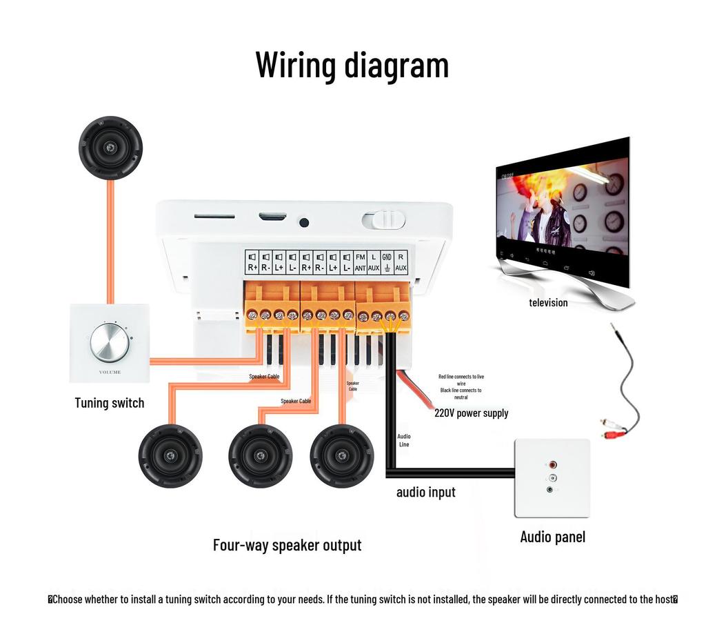 Tianlai Bluetooth Background Music Host: Smart, Simple, and Practical Speaker for Hotels
