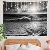 Shrahala Ocean Wave Tapestry Nature Wall Hanging  Large Psychedelic Tapestry for Bedroom Living Room Dorm Black and White