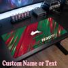 South Sydney Rabbitohs Customized Name Text Mouse Pad, Large Desk Mouse Mat Personalized Home Office Present
