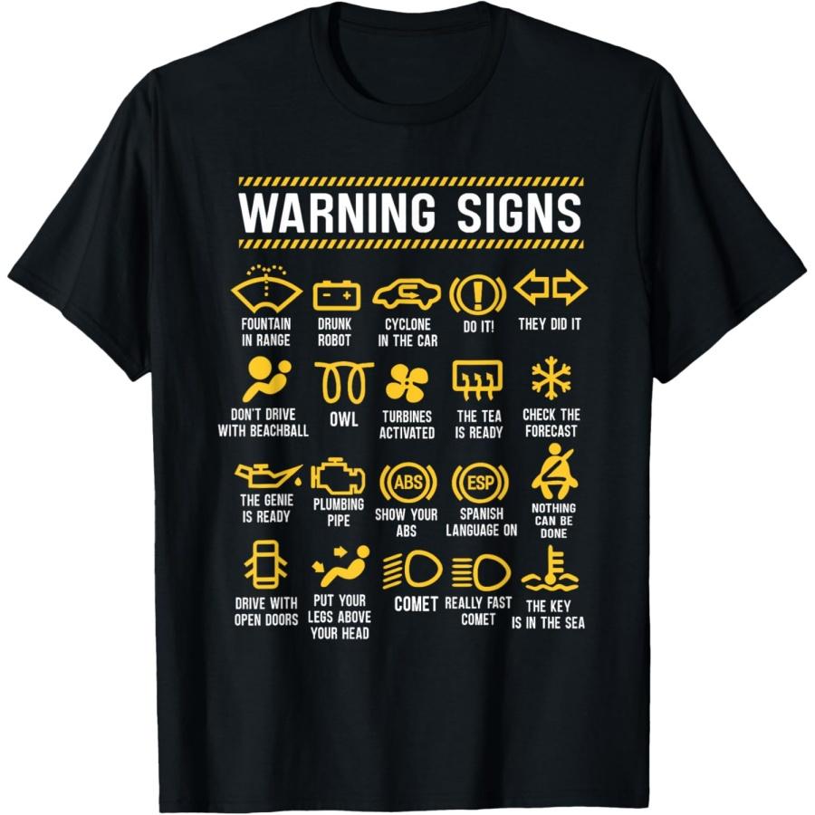 Warning Signs 101 Funny Car Mechanic T-Shirt S