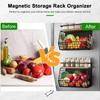 Magnet Fruit Basket For Fridge, Magnetic Holder For Refrigerator, Pantry Organizers & Storage, Storage Shelf Bins For Snack Vegetable,