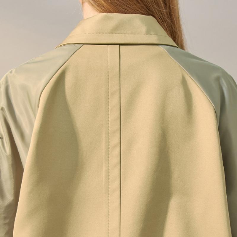 Maxza Bicolor Balloon Sleeve Short Jacket Zf04qj008nh