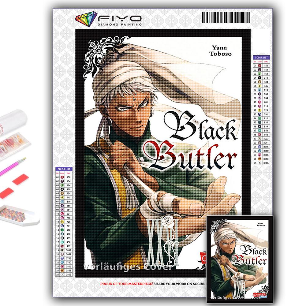 5D Diy Diamond Painting Anime Black Butler Cross Stitch Full Diamond Embroidery Mosaic