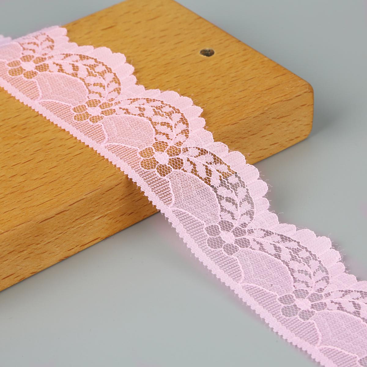 

Кружевная бейка для декора - 4,5 м светло-розовый