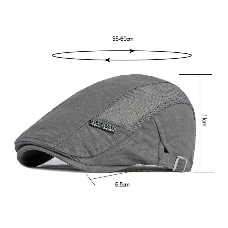 Spring Summer Men Breathable Mesh Newsboy Caps Outdoor Sun Hats Berets Hats for Men