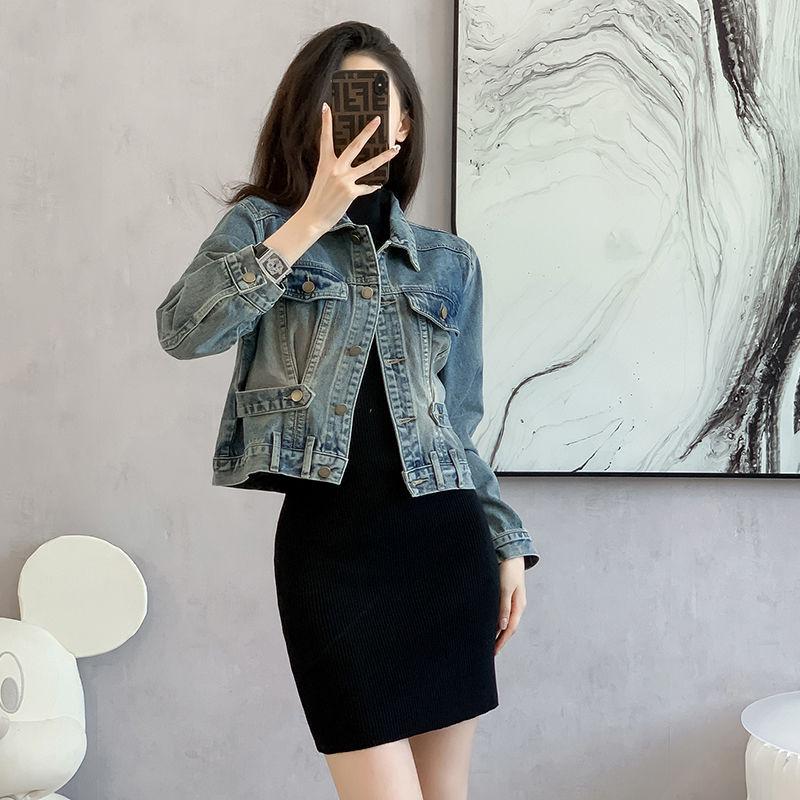 Women's Retro Hong Kong Style Leather Motorcycle Jacket: Punk Fashion Short Jacket for Spring & Autumn