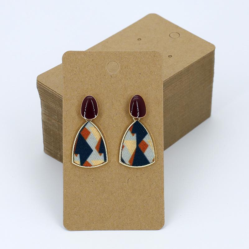 In-Stock Dangle Earrings Display Card - 5x8.9cm, 100 Sheets/Pack, Hot-Selling Design
