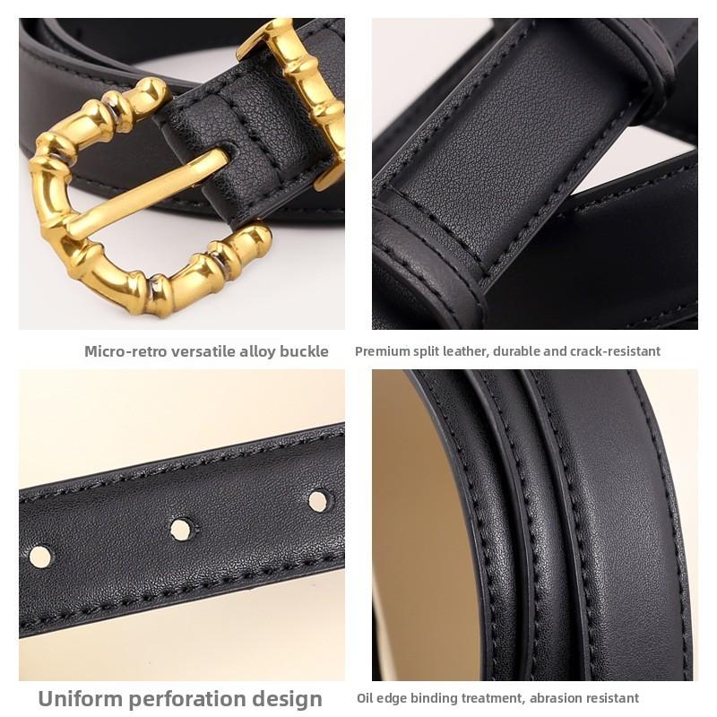 Echter Leder Damen Gürtel Mit Dornschließe Für Kleider Und Jeans Stilvolles Accessoire