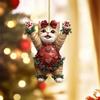Valentine's Day Rose Acrylic Love Pendant Holiday Gifts Cross-border Car Plane Pendant Christmas Tree Decorations