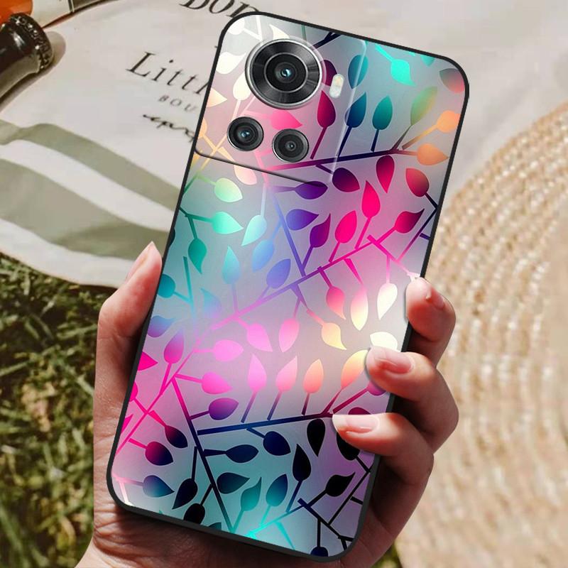 Pour OnePlus 10R 5G Coque Noir Silicone Souple Housse de Téléphone Pour OnePlus 10R Coque OnePlus10R 1+ 10 R Coques Arrière Lion Loup Coque Funda