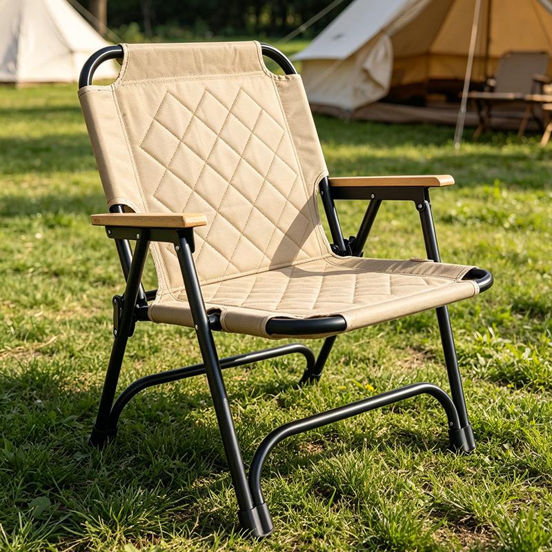 Kermit Cotton-Padded Portable Folding Chair - Outdoor, Camping, Beach, Fishing, No Assembly Needed