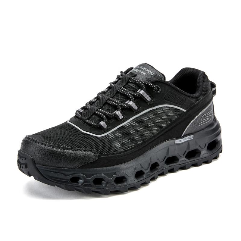 Skechers Scarpe da uomo basse funzionali per esterni, versatili, casual, resistenti, colore nero 237681-BBK