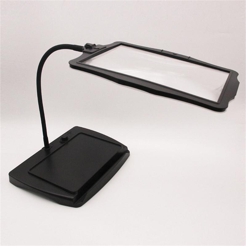 Desktop Magnifier with 48 LED light  USB Rechargeable Magnifier for Reading & Repair Tasks in Horizontal or Vertical