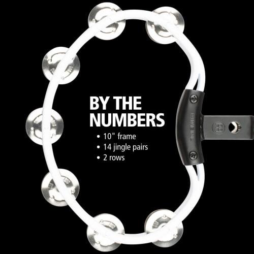 MEINL Percussion Headliner Series Mountable ABS Tambourine HTMT2WH