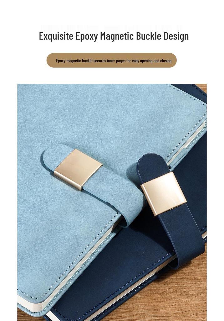 A5 Leather Office Business Diary 2026 Model with Magnetic Buckle Cover