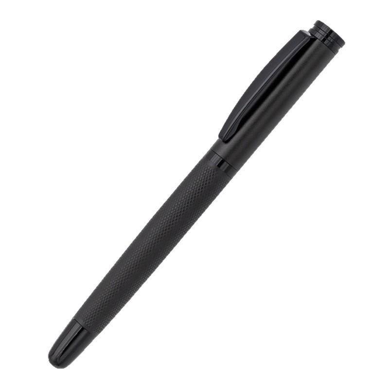 Business black metal frosted signature pen, school office writing stationery ballpoint pen