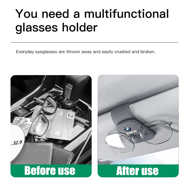 NTSM5 1Pcs Motorcycle Sticker/Car Sun Visor Sunglasses Clip Universal Ticket Card Clamp For BMW G80 G06 G07 G42 G14 G15 G16 F82 F20 X5