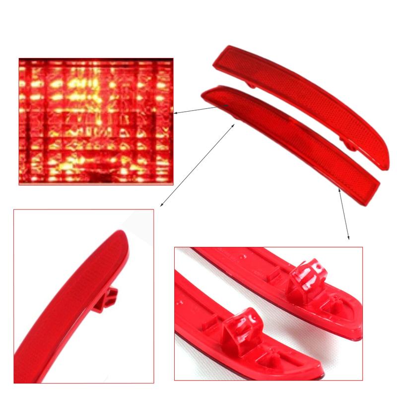 1K6945105A 1K6945106A 1 pair Rear Bumper Reflector reflective strips For Volkswagen Golf 5 Mk5 R32 2004 2005 2006 2007 2008 2009