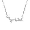 C175 Trendy Inlaid Diamond Necklace Light Luxury Elegant Simple Collarbone Chain Women Versatile Fashion Jewelry Charm Accessories