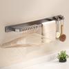 Punch-Free Space Aluminum Bathroom Storage Hook and Towel Rack - Moisture and Rust-Resistant
