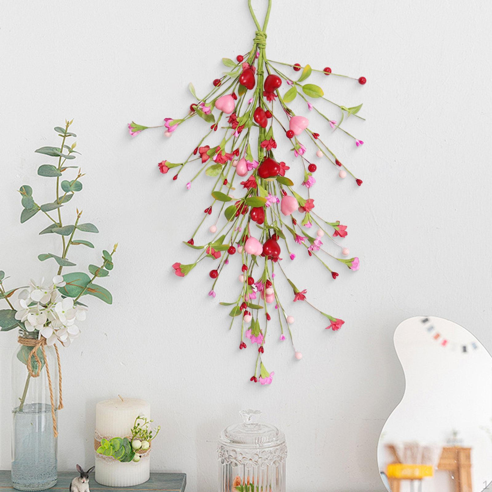 

Гирлянда на День святого Валентина, Искусственная цветочная, Настенное украшение, Искусство, Искусственный цветок ручной работы 60cm