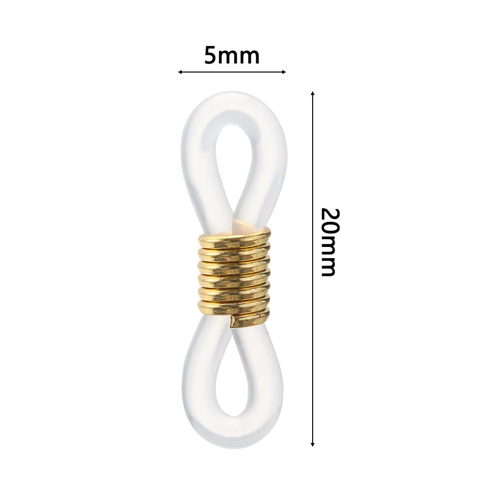 50 PCs Adjustable Anti-Slip Eyeglass Chain Ends Retainer Rubber Glasses Ring Strap Spectacle End Connectors Eyewear Accessories
