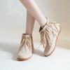 Bohemian Style Women Shoes  Autumn Winter Fashion Women's Tassel Boots Comfortable Flat Sole Ladies Ankle Boot  Mujer