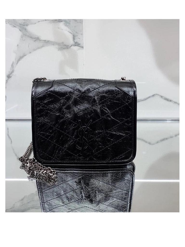 2025 Retro Pleated Flap Chain Bag - Women's Fashion High-End Y Tree Forest Design