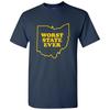 Ohio Worst State Ever Basic Cotton T-Shirt - Navy