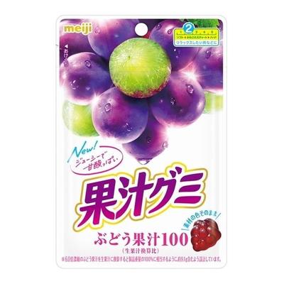 MEIJI Gummiartige Kaumarmelade mit Muskat-Trauben-Geschmack, 54 g