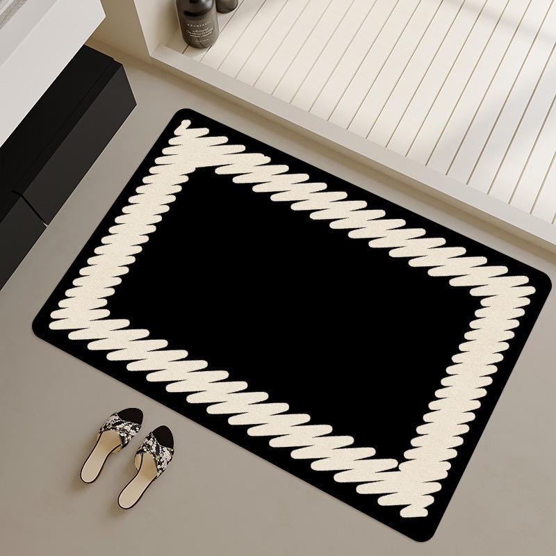 Minimalist Diatomaceous Earth Bathroom Mat - Water Absorbent, Quick Drying, Stain Resistant, Non-Slip, and Durable.