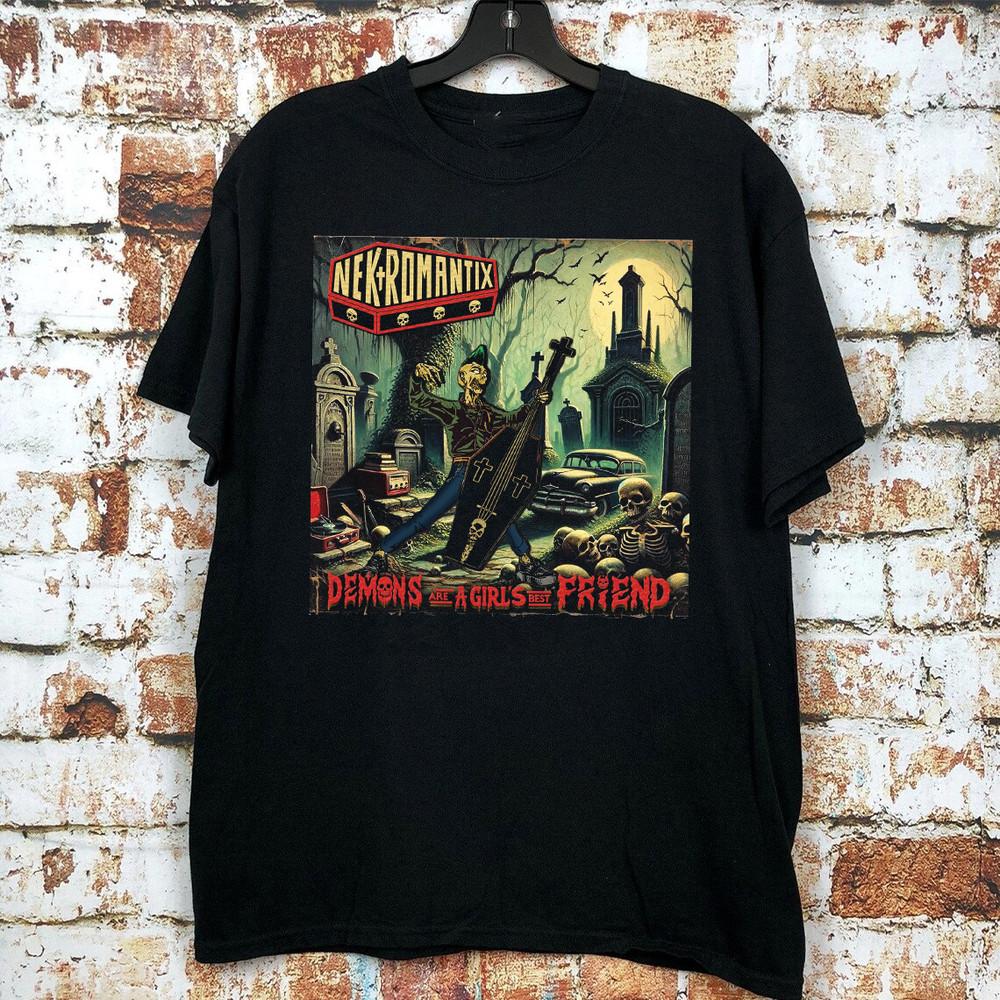 Nekromantix Demons Are a Girl s Best Friend T Shirt Full Size S-5XL Unisex T-Shirt XXXL
