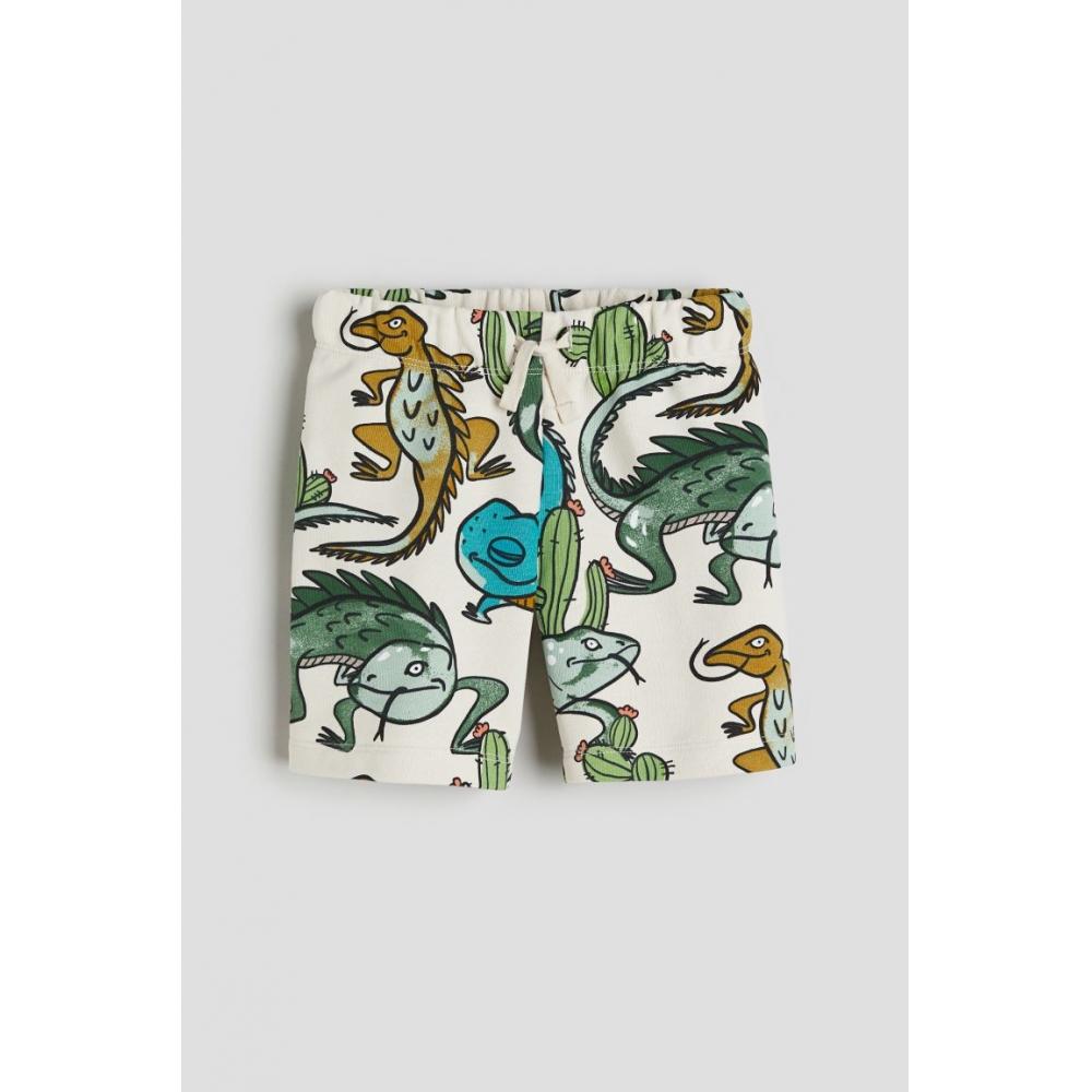 

Спортивные шорты с принтом HM, белые с рисунком