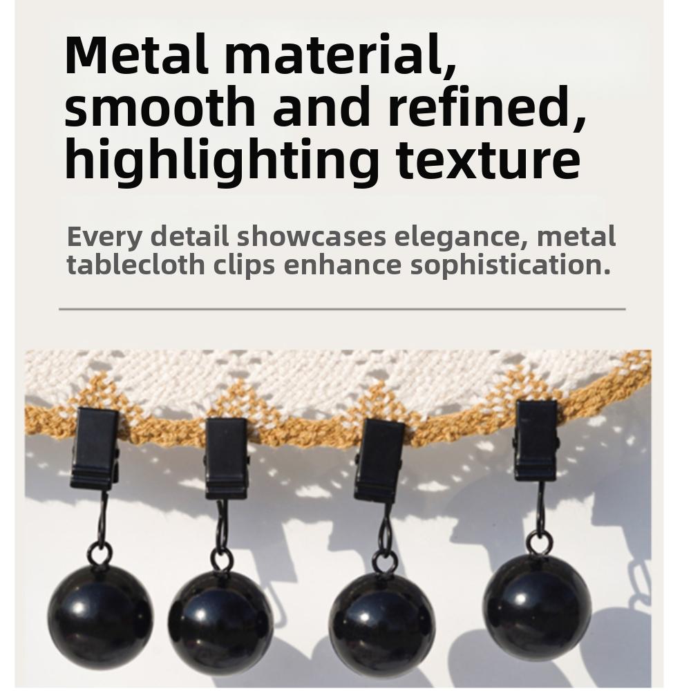 4 pcs Gravity Ball Curtain Weight Ball Windproof Curtain Weights Table Cloth Weights Outdoor Use