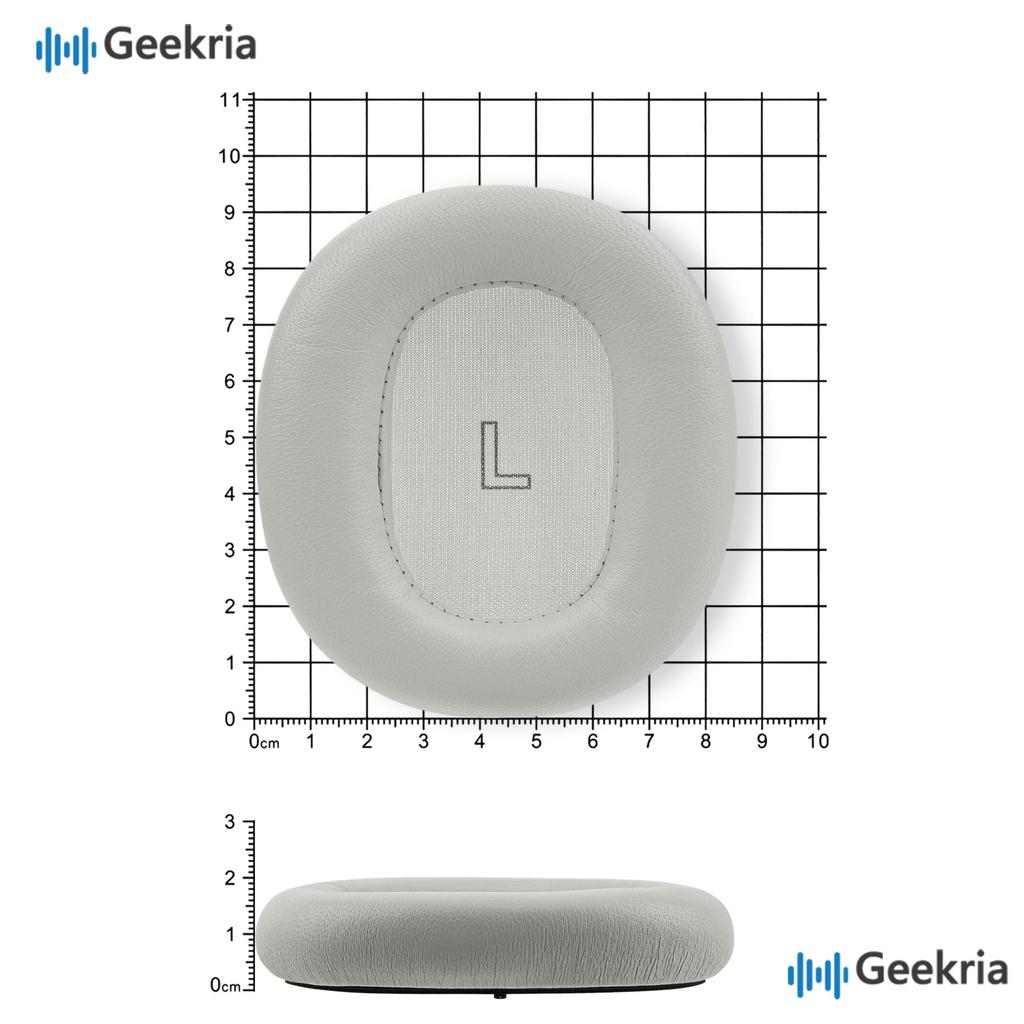Geekria Elite Earpads Compatible with Bang & Olufsen Beoplay H95 (1266100) Headphones, Lambskin Ear/Ear Cups (Gray)